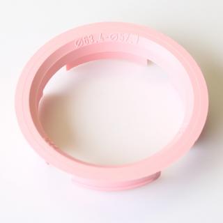 Centrovací kroužek 63,4 / 57,1 plast, růžová, přesah kužele 7mm (Vymezovací kroužky do kol)