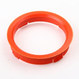 Centrovací kroužek 66,6 / 58,1 plast, oranžová, přesah kužele 4mm (Vymezovací kroužky do kol)