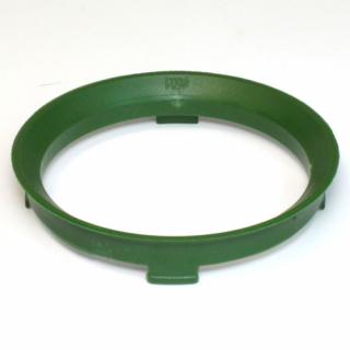 Centrovací kroužek 67,1 / 60,1 plast, zelená, přesah kužele 3mm (Vymezovací kroužky do kol)