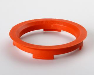 Centrovací kroužek 70,4 / 58,1 plast, oranžová, přesah kužele 5mm (Vymezovací kroužky do kol)