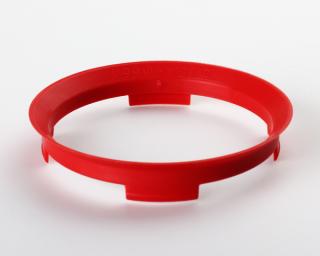 Centrovací kroužek 70,4 / 66,1 plast, červená, přesah kužele 5mm (Vymezovací kroužky do kol)