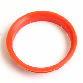 Centrovací kroužek 72,5 / 69,1 plast, oranžová, přesah kužele 6mm (Vymezovací kroužky do kol)