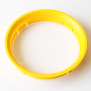Centrovací kroužek 72,5 / 71,6 plast, žlutá, přesah kužele 6mm (Vymezovací kroužky do kol)