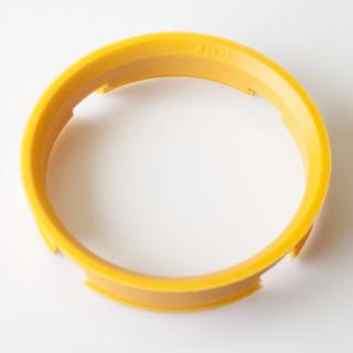 Centrovací kroužek 72,6 / 66,45 plast, žlutá, přesah kužele 3mm (Vymezovací kroužky do kol)
