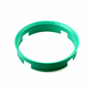 Centrovací kroužek 72,6 / 70,1 plast, světlá zelená, přesah kužele 3mm (Vymezovací kroužky do kol)