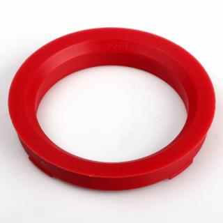 Centrovací kroužek 73,0 / 57,1 plast, červená, přesah kužele 3mm (Vymezovací kroužky do kol)