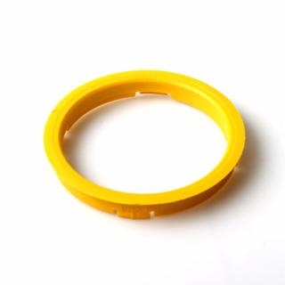 Centrovací kroužek 73,0 / 65,1 tmavá žlutá, plast, přesah kužele 3mm (Vymezovací kroužky do kol)