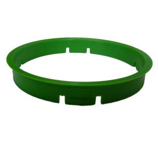 Centrovací kroužek 73,0 / 70,1 plast, zelená, přesah kužele 3mm (Vymezovací kroužky do kol)
