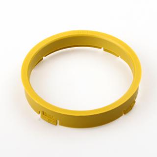 Centrovací kroužek 73,1 / 66,1 plast, žlutá, přesah kužele 3mm (Vymezovací kroužky do kol)