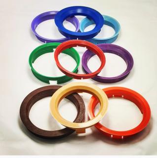 Centrovací kroužek 73,1 / 67,1 plast, oranžová, přesah kužele 3mm (Vymezovací kroužky do kol)