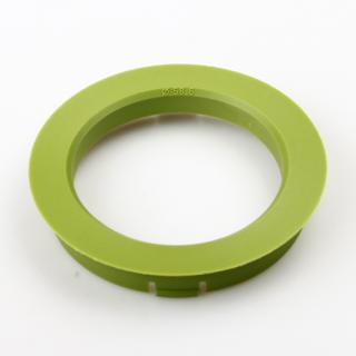 Centrovací kroužek 74,1 / 58,6 plast, světlá zelená, přesah kužele 5mm (Vymezovací kroužky do kol)