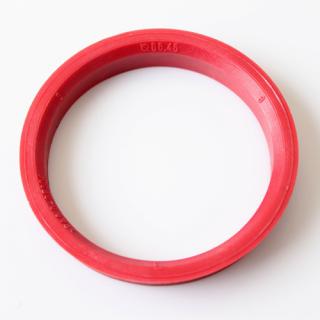 Centrovací kroužek 76,0 / 66,45 plast, červená, přesah kužele 4mm (Vymezovací kroužky do kol)