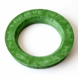 Centrovací kroužek 82,0 / 56,1 plast, zelená, přesah kužele 4mm (Vymezovací kroužky do kol)