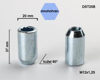 Kolová matice M12x1,25 kužel s vnitřním mnohohranem (Matice pro ALU kola)