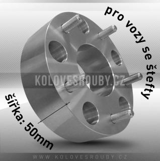 Podložky - rozteč 5x108, šíře 50mm pro vozy se štefty, 1ks (Rozšiřovací podložky pro vozy se štefty)