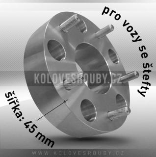 Podložky - rozteč 5x139,7, šíře 45mm pro vozy se štefty, 1ks (Rozšiřovací podložky pro vozy se štefty)