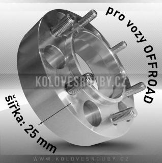 Podložky - šíře 25mm, rozteč 5x127 pro OFFROAD vozy, 1ks (Rozšiřovací podložky pro vozy OFFROAD)