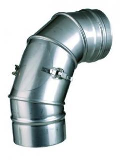 koleno otočné 0-90° s kontrolním otvorem - DN 110mm (síla plechu 0,6mm) (koleno stavitelné kontrolní 0-90° - DN 110 mm)