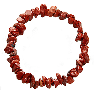 Jaspis červený náramek sekaný slabý (Obvod cca 18 cm)
