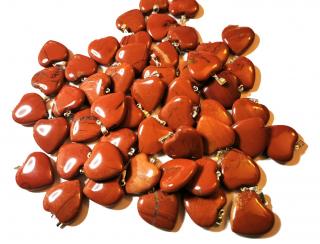 Jaspis červený srdíčko přívěsek 2cm (vel.2cm)