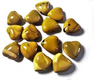 Jaspis mookait - srdce hmatka malá (Vel. 2,5x3 cm)