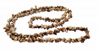 Jaspis obrázkový náhrdelník sekaný dlouhý (obvod 80cm)