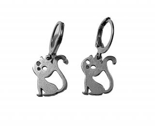 Kočička náušnice z chirurgické oceli (Vel. 1,5 cm)