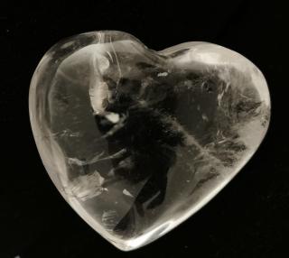 Křišťál extra kvalita - srdce hmatka, 0,077 kg (Vel. 4x2,6x1,8 cm, č. 13)