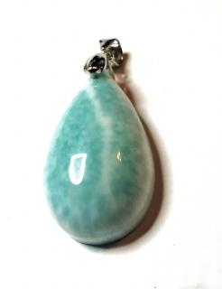 Larimar  kabašon přívěsek 5,5g  č.8 (vel.2,5x1,5x0,8cm)