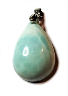 Larimar kabašon přívěsek 7,5 g, č. 3 (Vel. 2,7x1,8x0,9 cm)