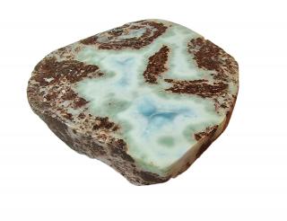 Larimar leštěný, váha 203,5 g  (Vel. 7,2 x 7,3 x 2,2 cm)