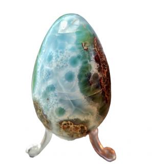Larimar vejce , váha 0,211kg (Vel.7x4,6cm)
