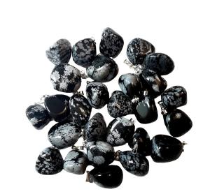 Obsidian vločkový (sněžný) přívěsek (vel.cca 2-2,5cm)