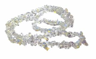 Opalit - měsíční kámen náhrdelník sekaný dlouhý (obvod cca 80cm)