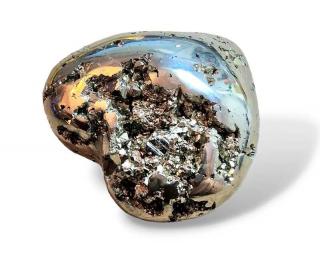 Pyrit srdce ,váha 0,074kg (vel.3,6x4,2x2,2cm  KUPUJETE TENTO KUS)