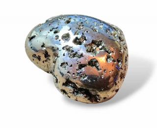 Pyrit srdce ,váha 0,085kg (vel.4x3,8x2,4cm,  KUPUJETE TENTO KUS)
