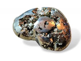 Pyrit srdce ,váha 0,088kg (vel.5x3,4x2cm  KUPUJETE TENTO KUS)