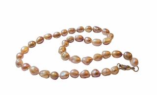 Říční perly fialové náhrdelník nepravidelný 45 cm