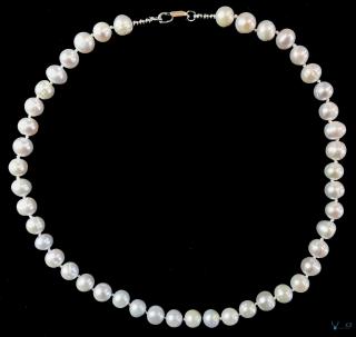 Říční perly náhrdelník bílé ,vel. cca 0,7-0,8 cm (obvod 43-44 cm)