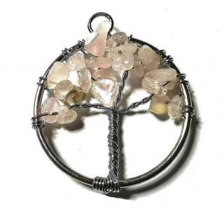 Strom života - magický amulet malý RŮŽENÍN (vel.3cm)