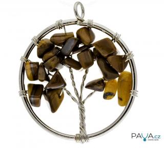 Strom života - magický amulet malý TYGŘÍ OKO (vel.3cm)