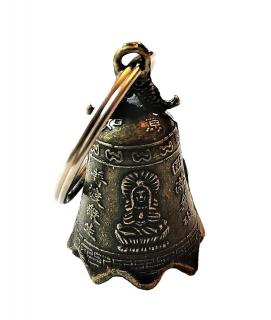 Zvonek pro štěstí z kovu maličký (Vel. 3 x 2,2 cm)