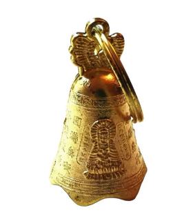 Zvonek pro štěstí z kovu zlatý malý (Vel. 4 x 2,5 cm)