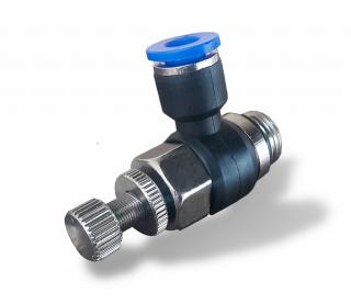 Škrtící ventil - rohový (s vnějším závitem) Vnější průměr trubičky: 10 mm, Rozměr závitu: G 1/2