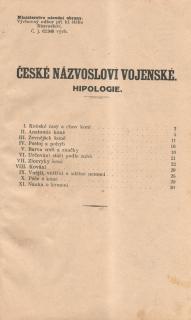 České názvosloví vojenské - hipologie (digitalizováno do PDF)