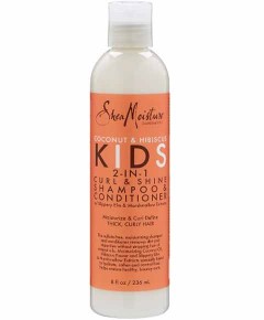 Shea Moisture Coconut And Hibiscus Kids 2 In 1 Curl And Shine Shampoo And Conditioner - dětský šampon a kondicionér