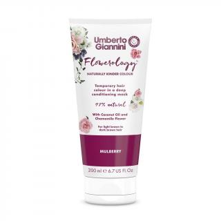 Umberto Giannini Flowerology Temporary Colour Mask - barvící maska na vlasy – Mulberry