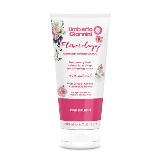 Umberto Giannini Flowerology Temporary Colour Mask - barvící maska na vlasy – Pink Delight