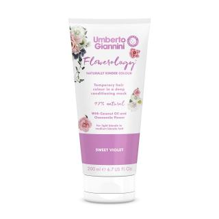 Umberto Giannini Flowerology Temporary Colour Mask - barvící maska na vlasy – Sweet Violet