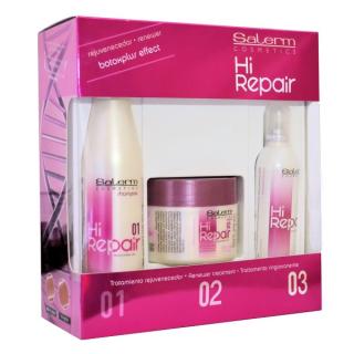 Salerm Hi Repair šampón 250 ml + maska 250 ml + sprej 100 ml kosmetická sada